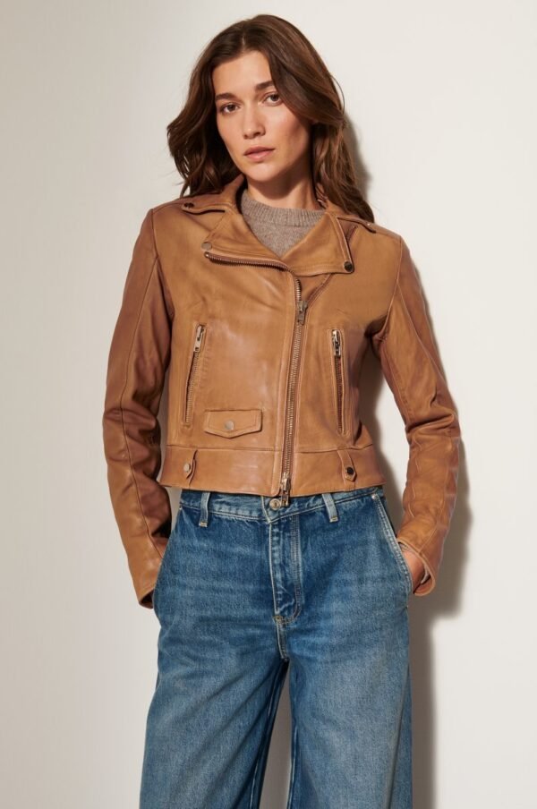 Ariel Leather Moto Jacket - Image 3