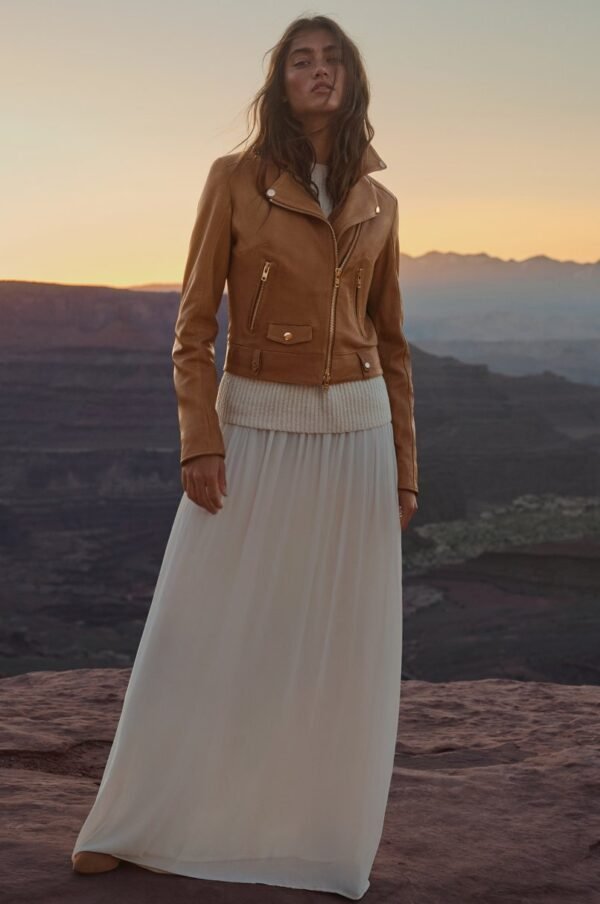 Ariel Leather Moto Jacket - Image 4