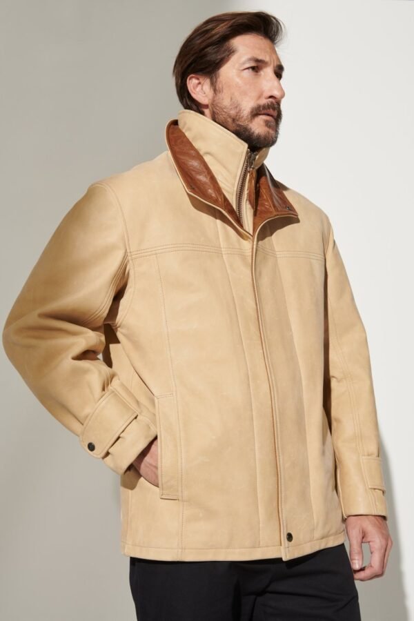 Palomino Edition Leather Coat with Shearling Lining - Image 4