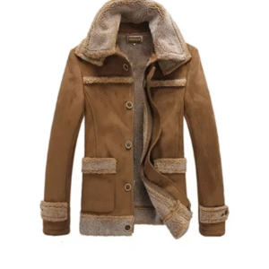 Mens Insulated Faux Leather Coat